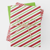 Peppermint-Streifen Geschenkpapier Set (Beispiel)