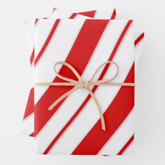 Peppermint Streifen Geschenkpapier Set (Beispiel)