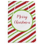 Peppermint streifen Gift Bag Mittlere Geschenktüte (Vorderseite)