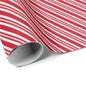 Peppermint Streifen Rot und Weiß Klassische Weihna Geschenkpapier (Rolleneckpunkt)