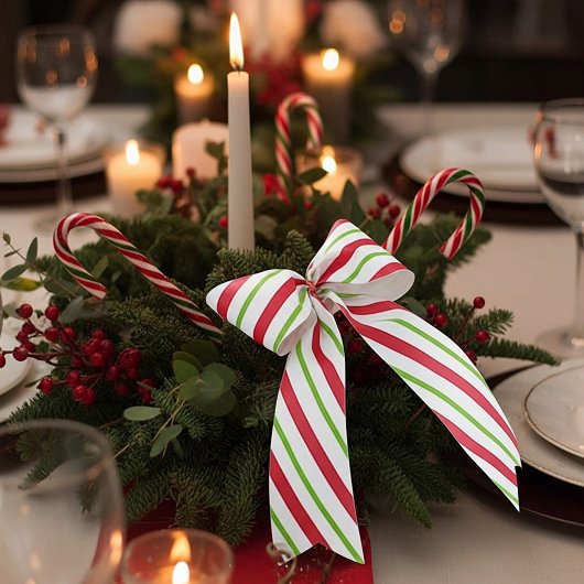 Peppermint-Streifen Satinband