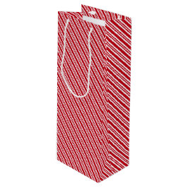 Peppermint Stripe Red and White Classic Christmas Geschenktüte Für Weinflaschen
