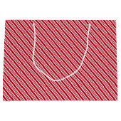 Peppermint Stripe Red and White Classic Christmas Große Geschenktüte (Vorderseite)