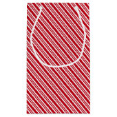 Peppermint Stripe Red and White Classic Christmas Kleine Geschenktüte (Rückseite)