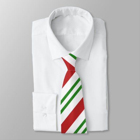 Peppermint Stripe Red Green Weihnachtsfeiertag Krawatte (Gebunden)