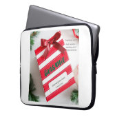 Peppermint Stripe Surprise Keeper Laptopschutzhülle (Vorderseite Links)