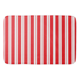 Peppermint Stripes Christmas Candy Cane Badematte