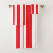 Peppermint Stripes Christmas Candy Cane Badhandtuch Set (Insitu)