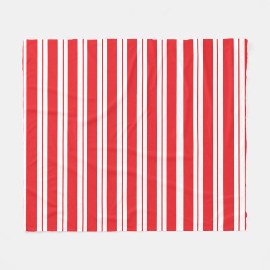 Peppermint Stripes Christmas Candy Cane Fleecedecke (Vorderseite (Horizontal))