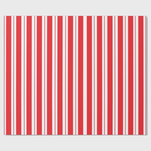 Peppermint Stripes Christmas Candy Cane Geschenkpapier (Flach)