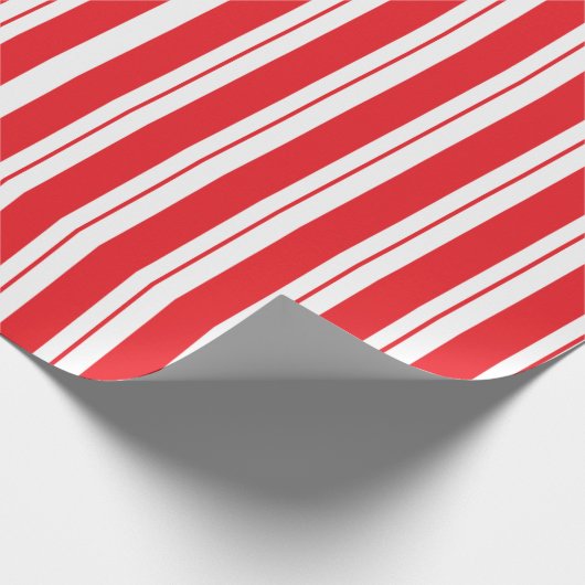 Peppermint Stripes Christmas Candy Cane Geschenkpapier (Ecke)