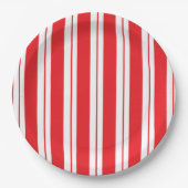 Peppermint Stripes Christmas Candy Cane Pappteller (Vorderseite)