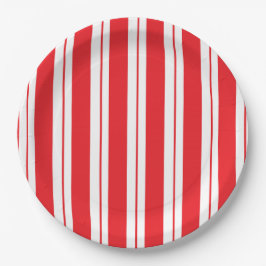 Peppermint Stripes Christmas Candy Cane Pappteller