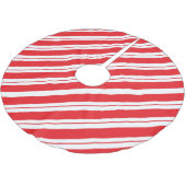 Peppermint Stripes Christmas Candy Cane  Polyester Weihnachtsbaumdecke (Schrägansicht)