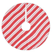 Peppermint Stripes Christmas Candy Cane  Polyester Weihnachtsbaumdecke (Vorderseite)