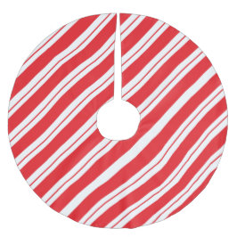 Peppermint Stripes Christmas Candy Cane  Polyester Weihnachtsbaumdecke