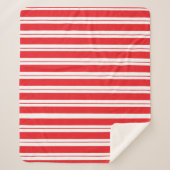 Peppermint Stripes Christmas Candy Cane Sherpadecke (Vorderseite)