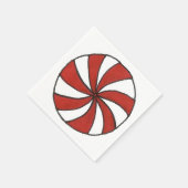 Peppermint Swirl Candy Cane Mint Christmas Napkin Serviette (Ecke)