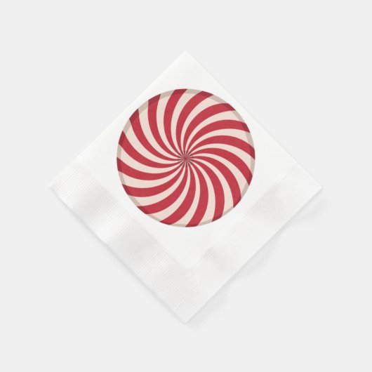 Peppermint Swirl Candy Serviette (Ecke)