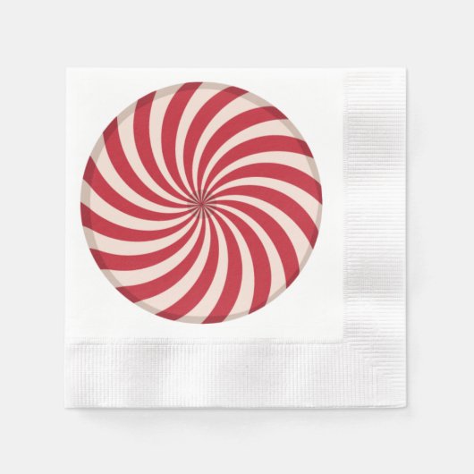 Peppermint Swirl Candy Serviette (Vorderseite)