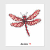 Peppermint Swirl Dragonfly Aufkleber (Blatt)