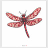 Peppermint Swirl Dragonfly Aufkleber (Blatt)