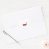 Peppermint Swirl Dragonfly Herz-Aufkleber (Umschlag)