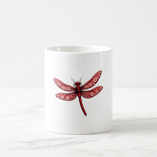 Peppermint Swirl Dragonfly Kaffeetasse (Mittel)