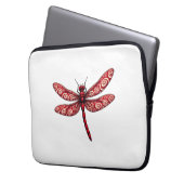 Peppermint Swirl Dragonfly Laptopschutzhülle (Vorderseite Links)