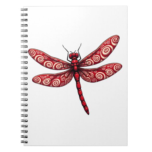 Peppermint Swirl Dragonfly Notizblock (Vorderseite)