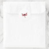 Peppermint Swirl Dragonfly Runder Aufkleber (Tasche)