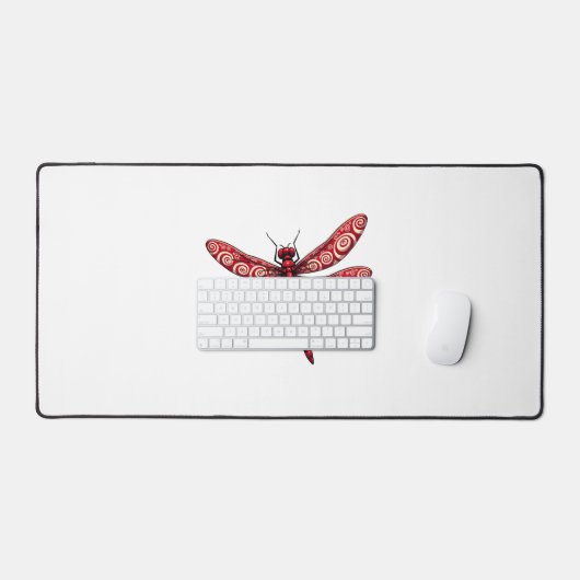 Peppermint Swirl Dragonfly Schreibtischunterlage (Tastatur & Maus)