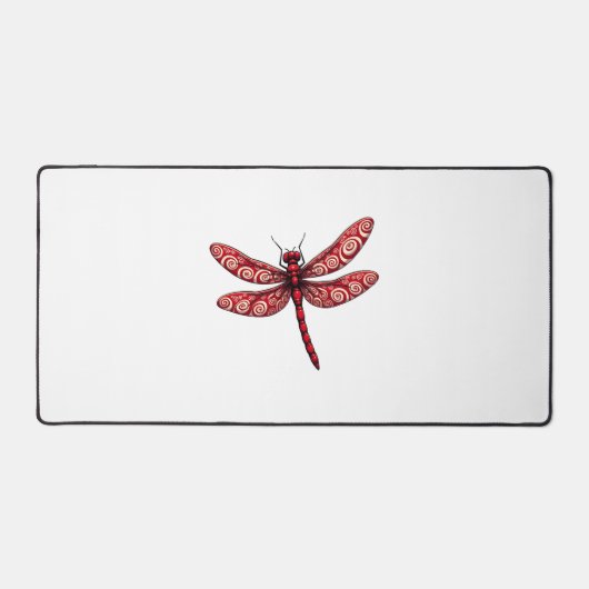 Peppermint Swirl Dragonfly Schreibtischunterlage (Vorderseite)