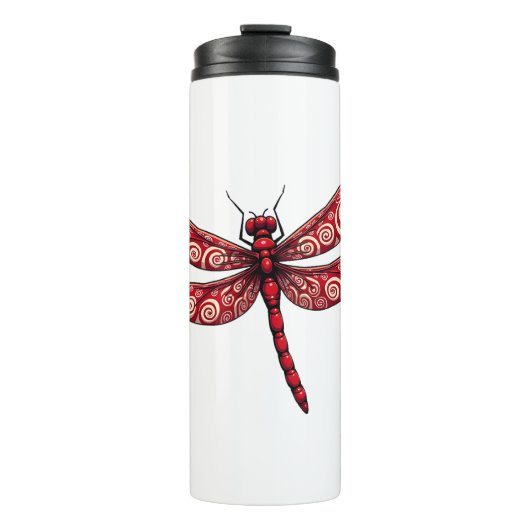 Peppermint Swirl Dragonfly Thermosbecher (Vorderseite)