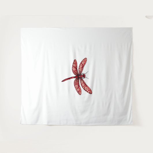 Peppermint Swirl Dragonfly Wandteppich (Vorderseite (Horizontal))