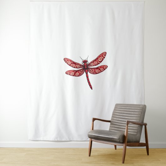 Peppermint Swirl Dragonfly Wandteppich (Beispiel)