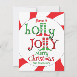 Peppermint Swirl Elf Holly Jolly Frohe Weihnachten