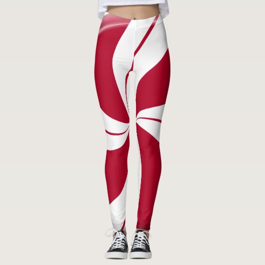 Peppermint Swirl Leggings (Vorderseite)