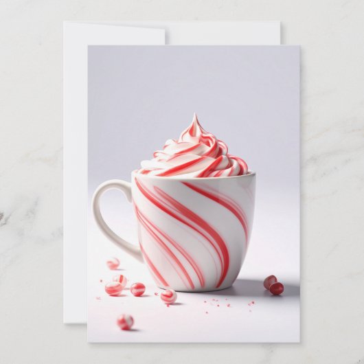 Peppermint Swirl Mug-Blank Card Feiertagskarte (Vorderseite)