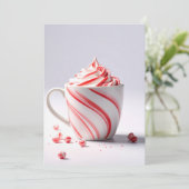 Peppermint Swirl Mug-Blank Card Feiertagskarte (Stehend Vorderseite)