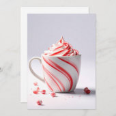 Peppermint Swirl Mug-Blank Card Feiertagskarte (Vorne/Hinten)