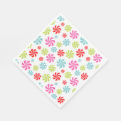 Peppermint Swirl-Muster - farbenprächtiges Candy D Serviette (Ecke)