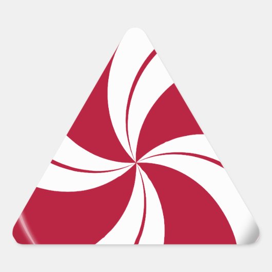 Peppermint Swirl Stripe Candy Dreieckiger Aufkleber (Vorderseite)