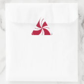 Peppermint Swirl Stripe Candy Dreieckiger Aufkleber (Tasche)