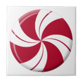 Peppermint Swirl Stripe Candy Fliese (Vorderseite)