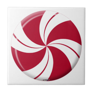 Peppermint Swirl Stripe Candy Fliese