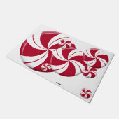 Peppermint Swirl Stripe Candy Fußmatte (Schrägansicht)