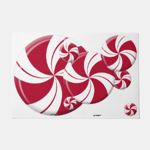Peppermint Swirl Stripe Candy Fußmatte