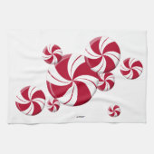 Peppermint Swirl Stripe Candy Geschirrtuch (Horizontal)