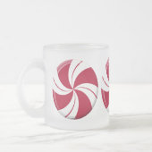 Peppermint Swirl Stripe Candy Mattglastasse (Links)